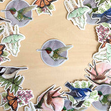 Load image into Gallery viewer, Ruby-throated Hummingbird Glitter - Vinyl Sticker -