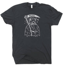 Load image into Gallery viewer, Grim Reaper Cat Shirt Funny Meow Cute Funny Graphic Tee