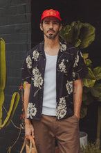 Load image into Gallery viewer, BUNKER SLUB S/S WVN - WASHED BLACK/OFF WHITE