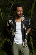 Load image into Gallery viewer, BUNKER SLUB S/S WVN - WASHED BLACK/OFF WHITE