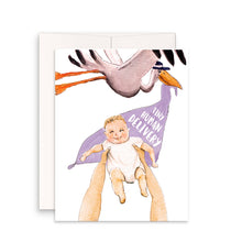 Load image into Gallery viewer, Stork Baby Deliver Light - Funny New Baby Card