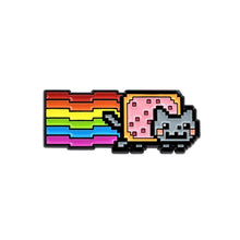 Load image into Gallery viewer, Nyan Cat Pin – Rainbow Cat Meme Enamel Pin