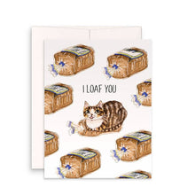 Load image into Gallery viewer, Cat Loaf You - Funny Valentines Day Card