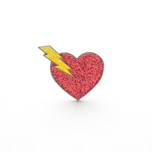 Load image into Gallery viewer, High Voltage Heart Pin