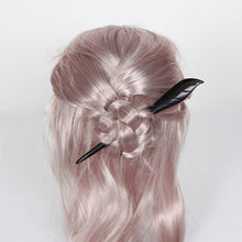 Load image into Gallery viewer, Natural Sandalwood Botanical Hair Sticks - Leaf