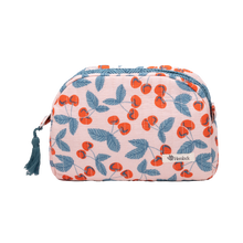 Load image into Gallery viewer, Cherry Small Quilted Scallop Zipper Pouch