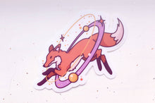 Load image into Gallery viewer, Cosmic Fox Clear Vinyl Sticker
