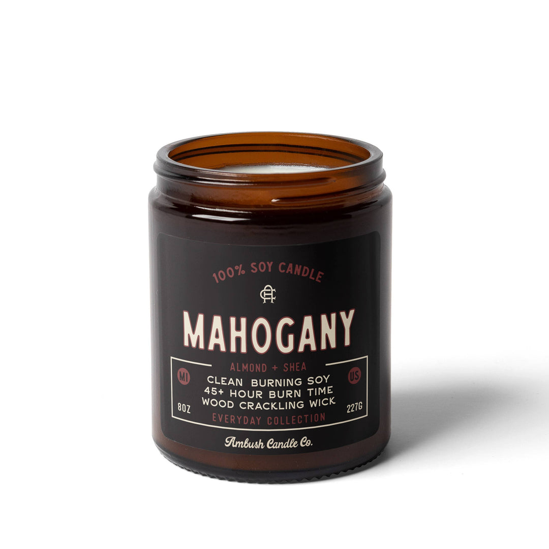 Mahogany | Almond + Shea 8oz Soy Candle
