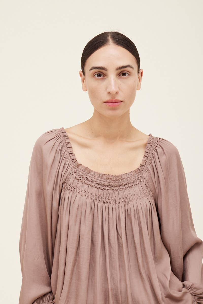 DUSTY ORCHID SATIN TOP