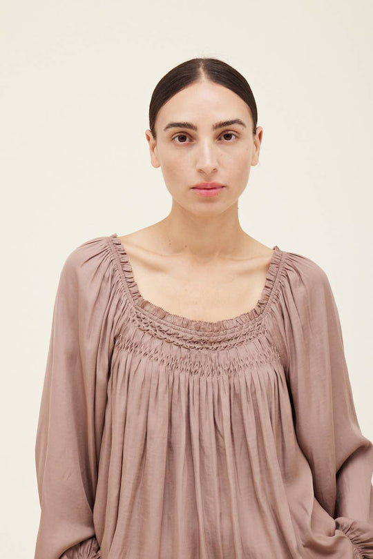 DUSTY ORCHID SATIN TOP