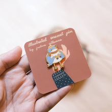 Load image into Gallery viewer, Birdwatcher / Birder Enamel Pin
