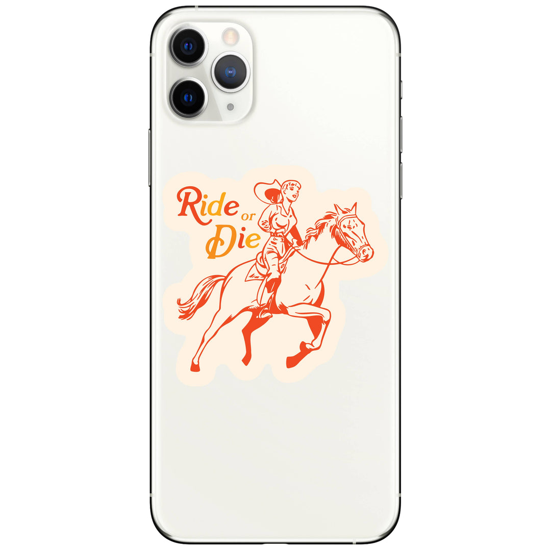Western Cowgirl Cute Love Horse High Quality Vinyl Sticker