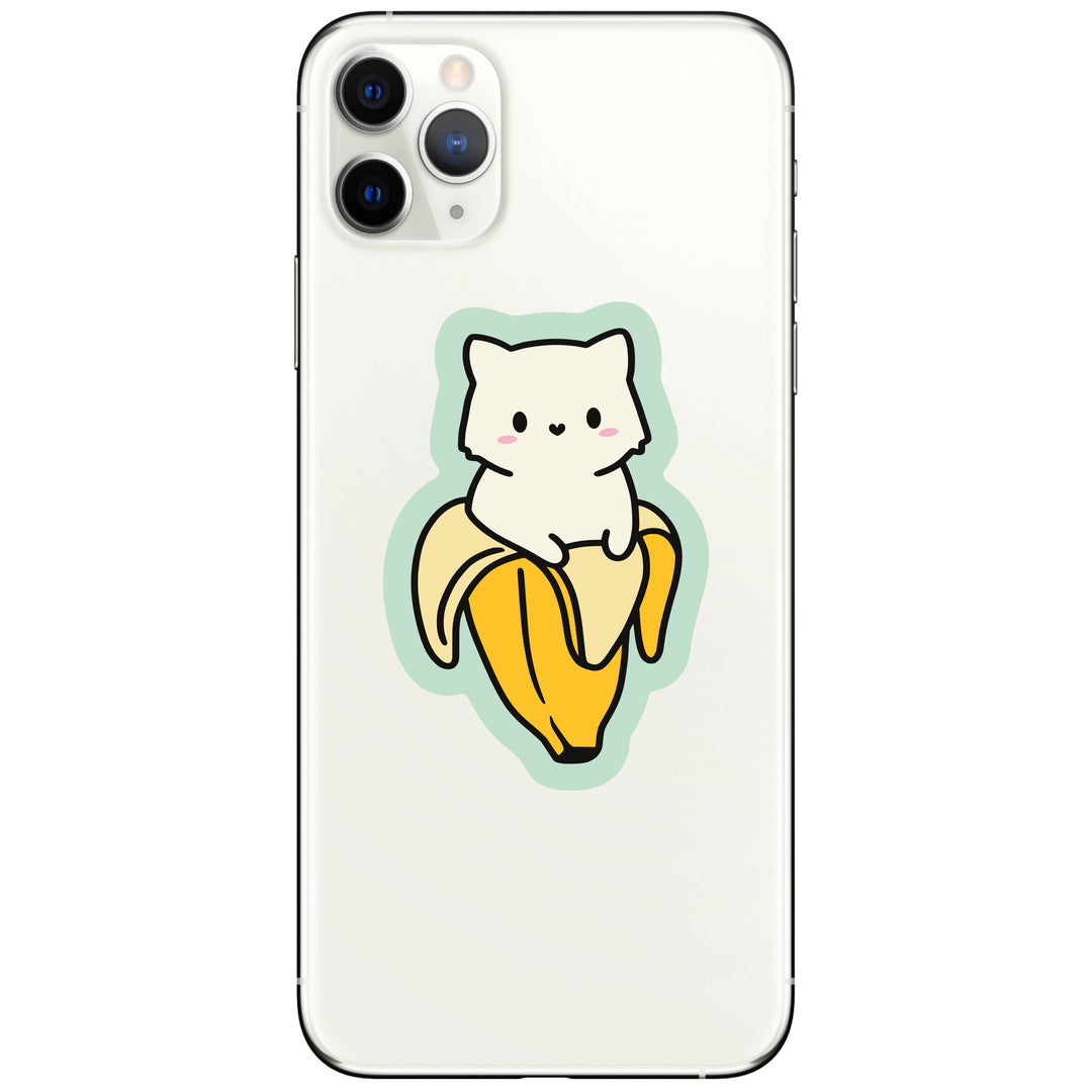 Adorable Banana Kitty Cate Cute High Quality Vinyl Sticker