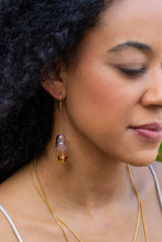Load image into Gallery viewer, Lennox Dangle Earring - Hand Made Murano Lilac Glass
