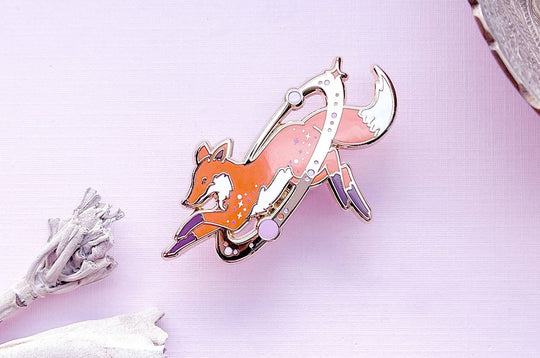 Cosmic Fox Enamel Pin