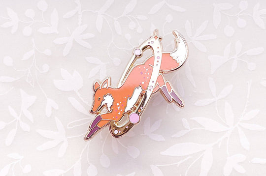 Cosmic Fox Enamel Pin