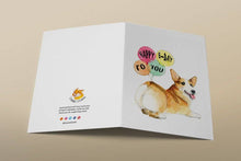 Load image into Gallery viewer, Corgi Butt Balloon - Funny Birthday Card
