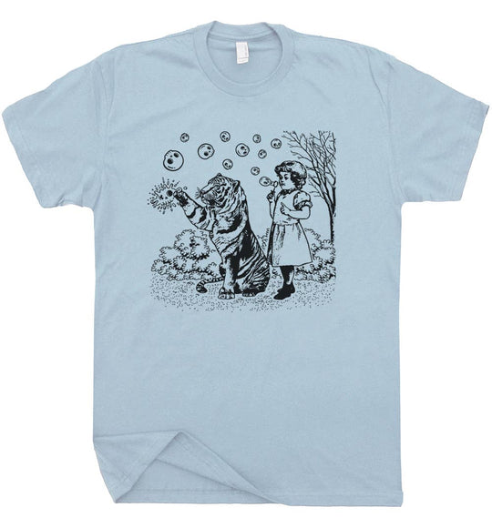 Tiger Bubbles Shirt Cool Retro Dark Humor Occult Graphic Tee