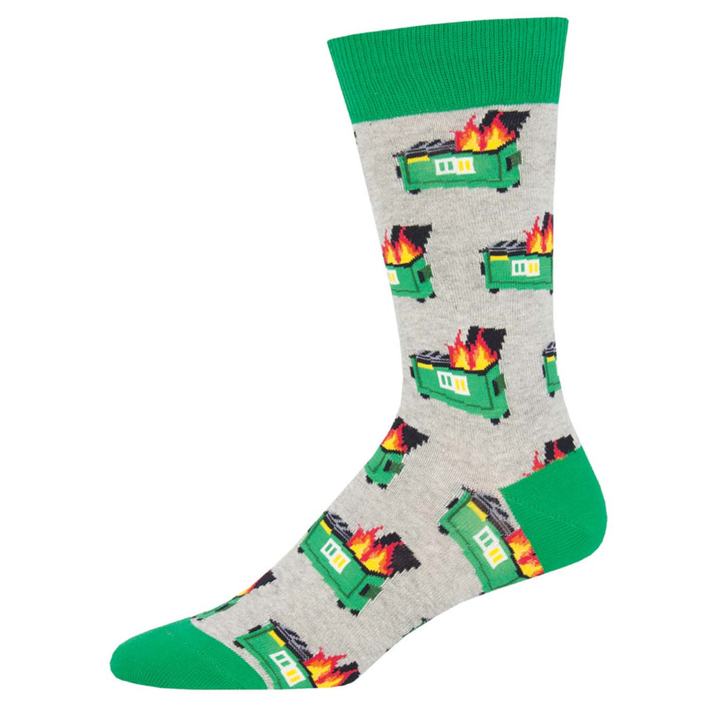 Dumpster Fire Mens Size Socks