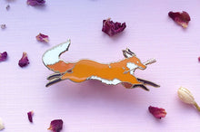 Load image into Gallery viewer, Red Fox Thief Enamel Pin
