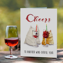 Load image into Gallery viewer, Cheers Wine-derful Year - Funny Birthday Card
