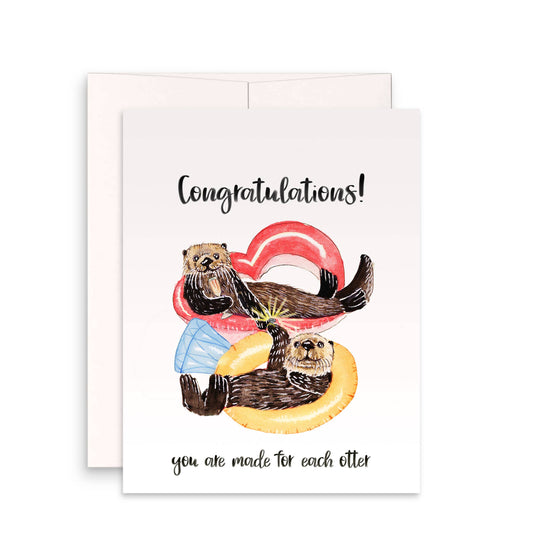 Otter Engagement Party - Funny Wedding Card