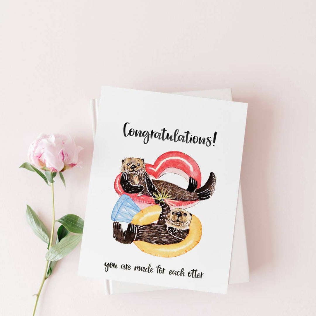 Otter Engagement Party - Funny Wedding Card