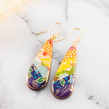 Load image into Gallery viewer, Teardrop Rainbow Collage Earrings
