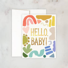 Load image into Gallery viewer, Baby Shapes Greeting Card with Gold Foil
