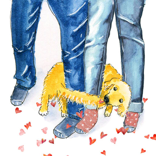 Dog Tie The Knot Funny Wedding Card