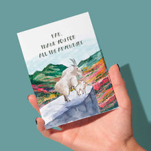 Load image into Gallery viewer, Mountain Goat Adventure - Funny Fathers Day Card

