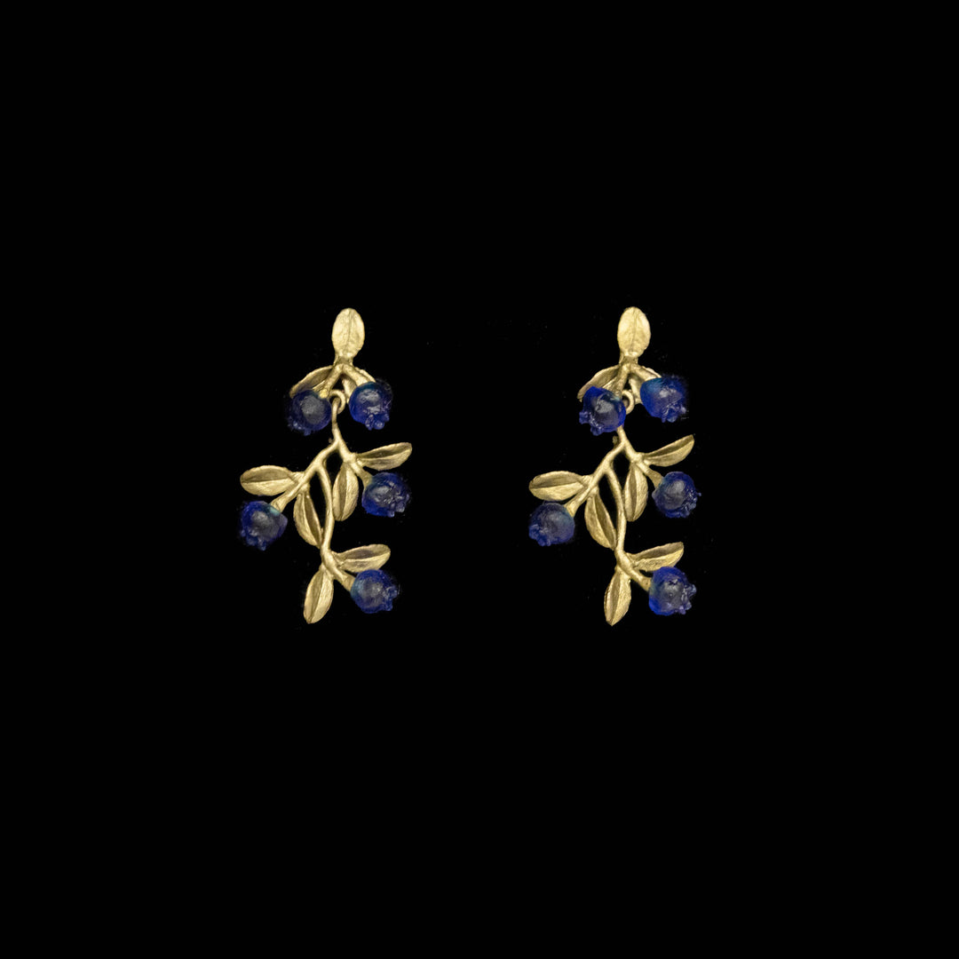 Petite Blueberry Dangle Post Earrings