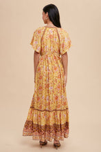 Load image into Gallery viewer, BORDER PRINT FAUX SURPLICE WRAP MAXI
