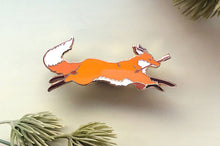 Load image into Gallery viewer, Red Fox Thief Enamel Pin
