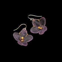 Load image into Gallery viewer, African Violet Wire Earrings
