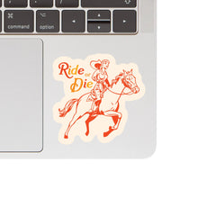 Load image into Gallery viewer, Western Cowgirl Cute Love Horse High Quality Vinyl Sticker
