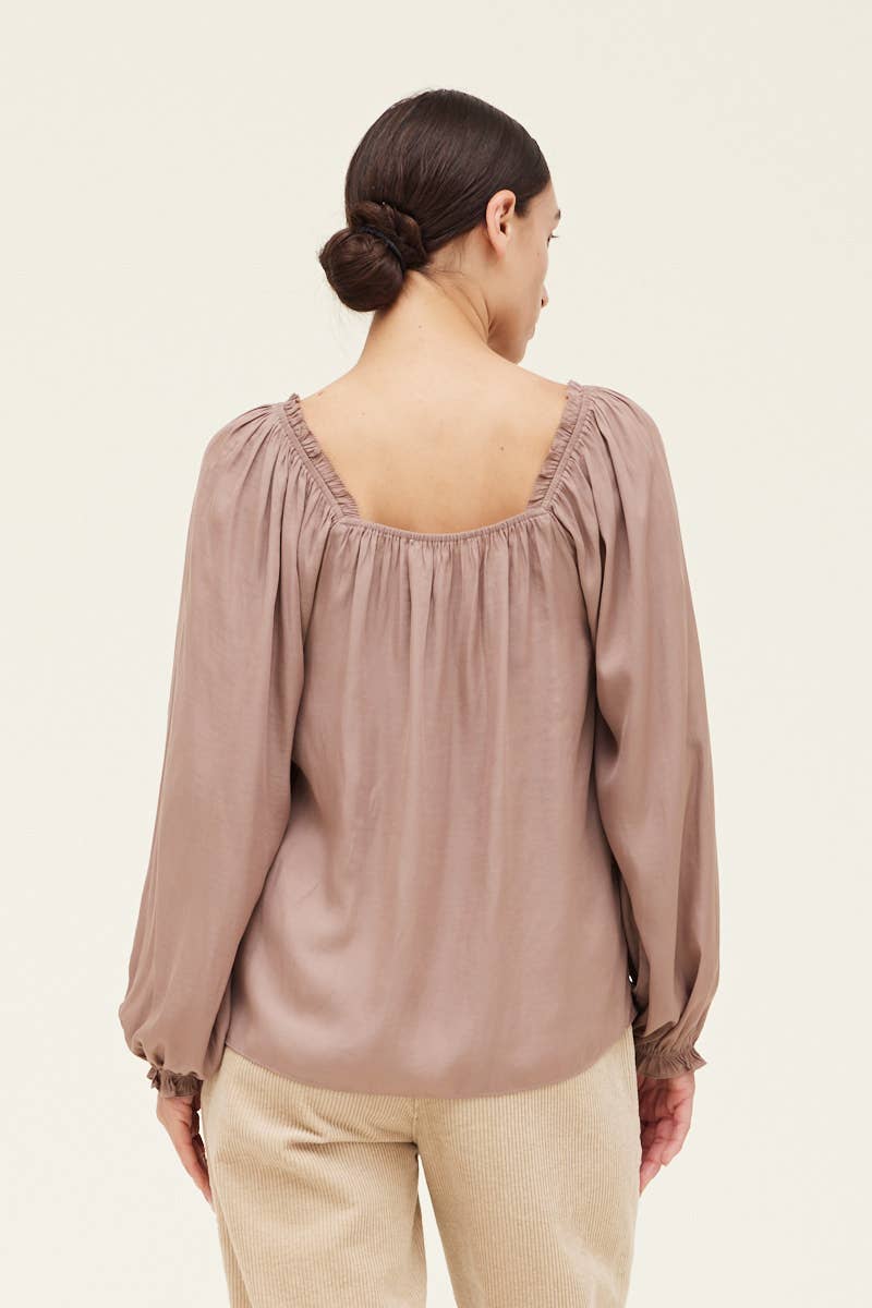 DUSTY ORCHID SATIN TOP