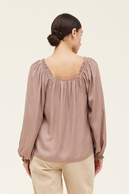 DUSTY ORCHID SATIN TOP