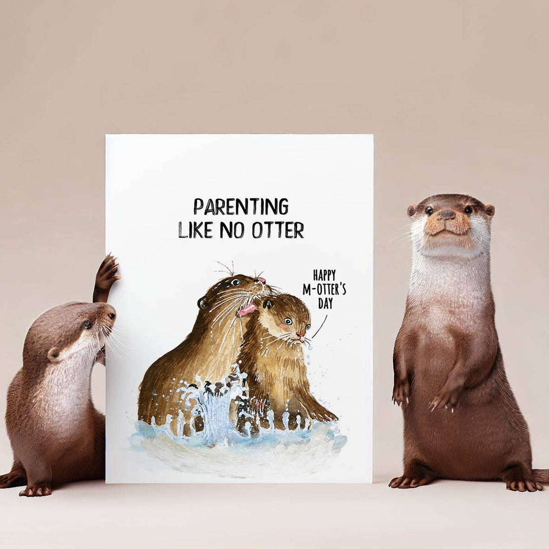 Otter Mom Kid - Funny Mothers Day Card