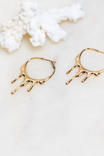 Load image into Gallery viewer, Rain Hoops -18K Gold Plated
