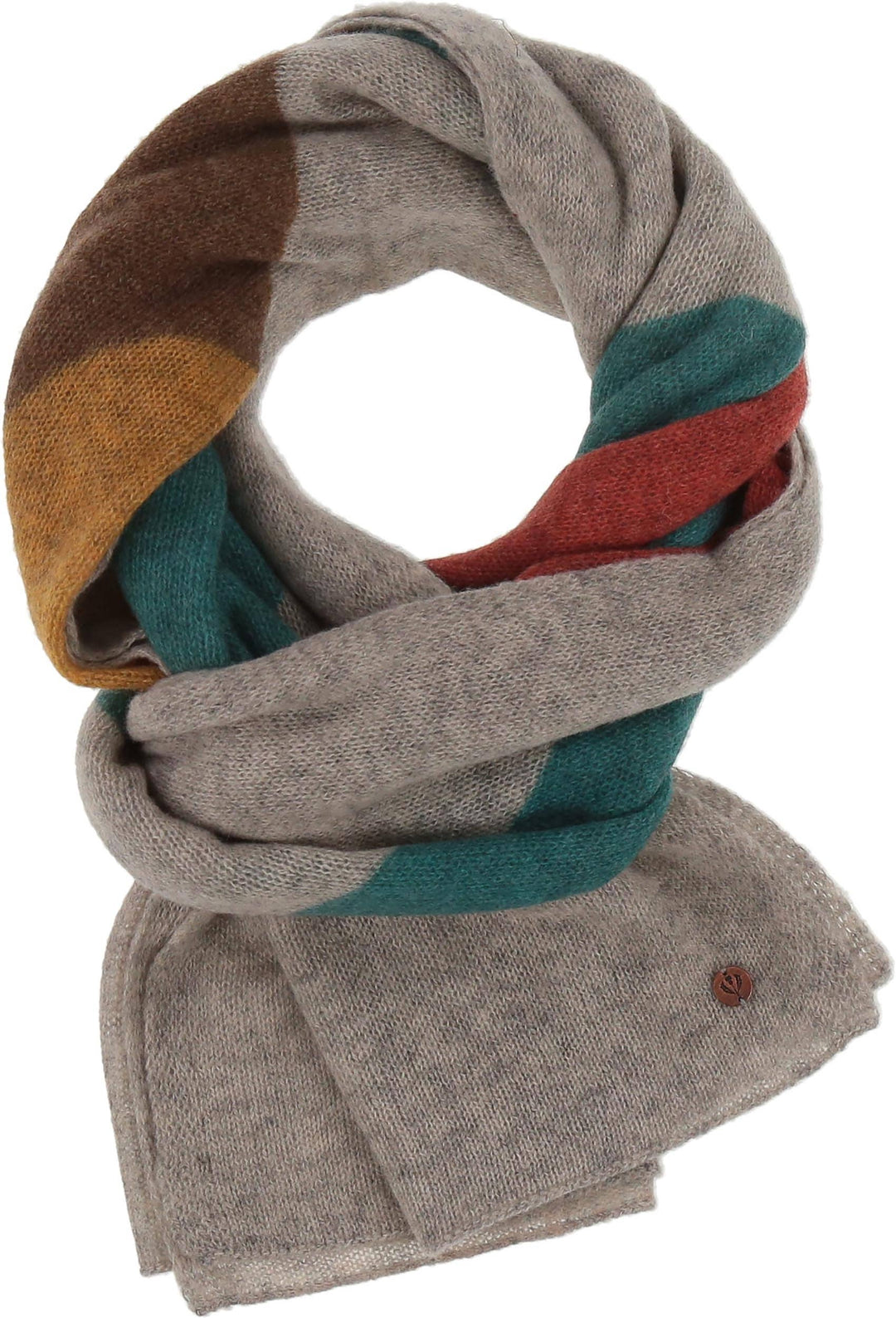 Signature Optical Dots Wool Wrap: Powder mint