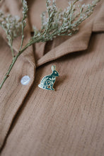 Load image into Gallery viewer, Rabbit Rosemary And Sage Enamel Pin (With Locking Clasp)
