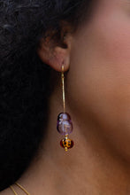Load image into Gallery viewer, Lennox Dangle Earring - Hand Made Murano Lilac Glass
