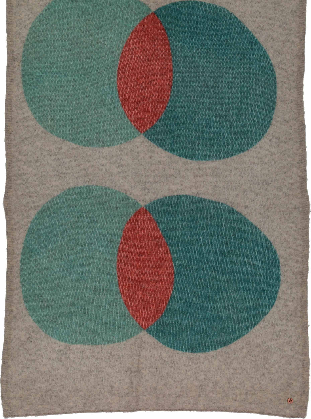 Signature Optical Dots Wool Wrap: Powder mint