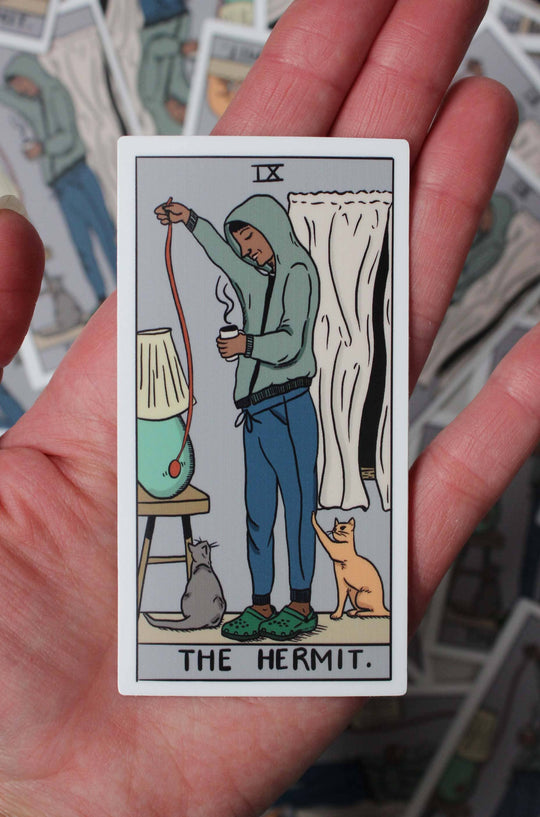 Hermit Tarot Sticker Full Color
