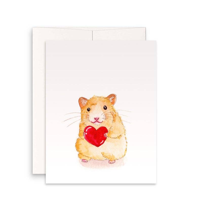 Hamster Heart love - Valentines Day Card
