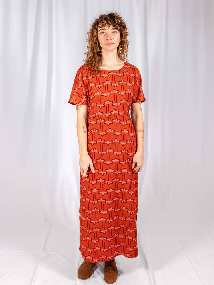 Aimee Maxi Dress Mod Daisy Spiced Coral
