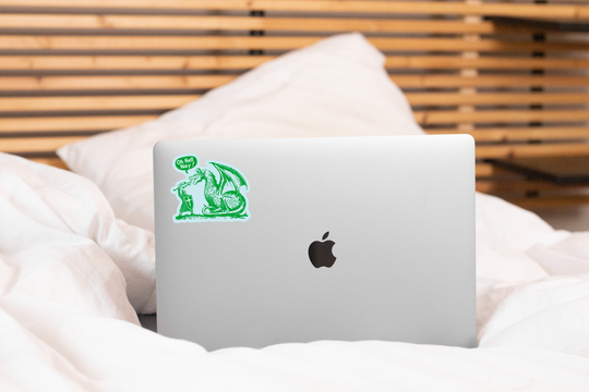 Oh Hell Nay Sticker - dragon, medieval, knight, slay