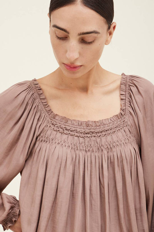 DUSTY ORCHID SATIN TOP