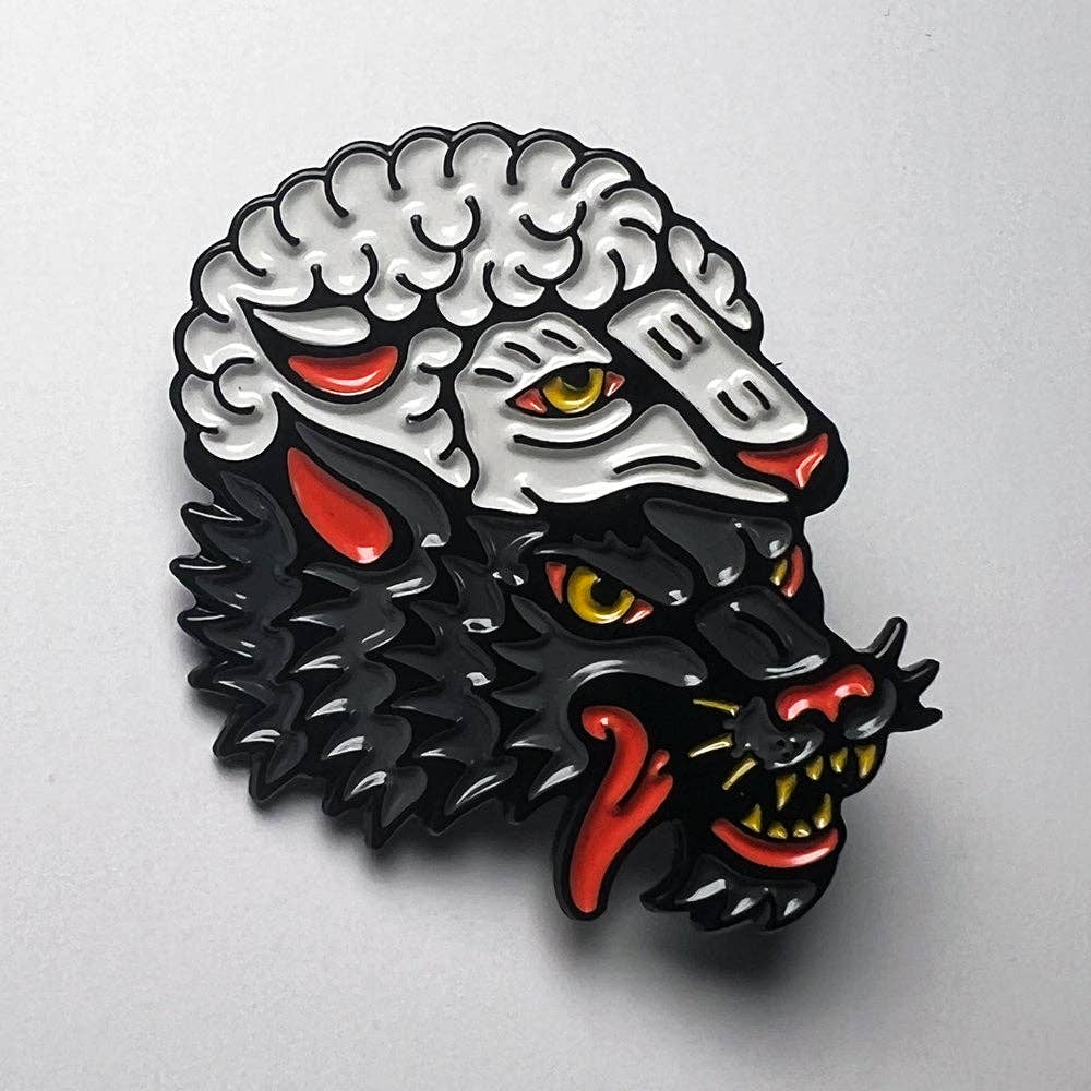 Wolf In Sheep's Clothing Pin